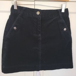 J. Crew Navy Mini Skirt with Button Accents